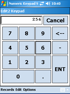 Numeric Keypad Control sample app