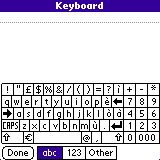 PalmoUtil2 popup keyboard