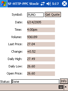 Sample StockQuote application